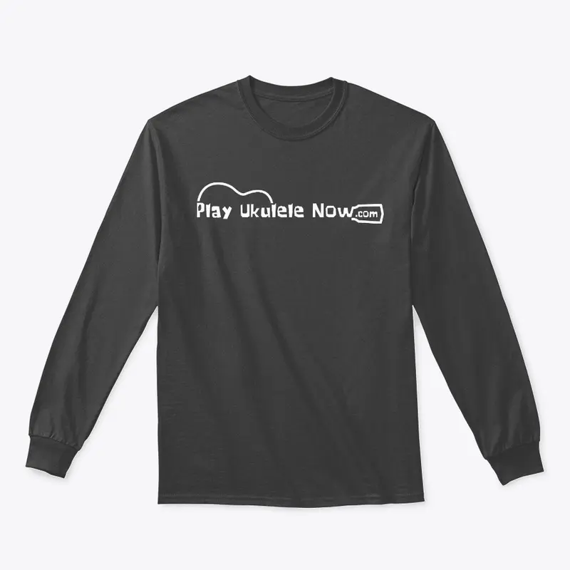 Play ukulele Now Grey Tee - White Logo