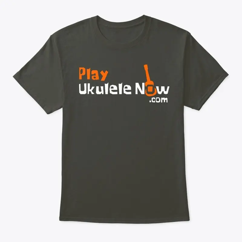 Play Ukulele Now Grey Logo Tee