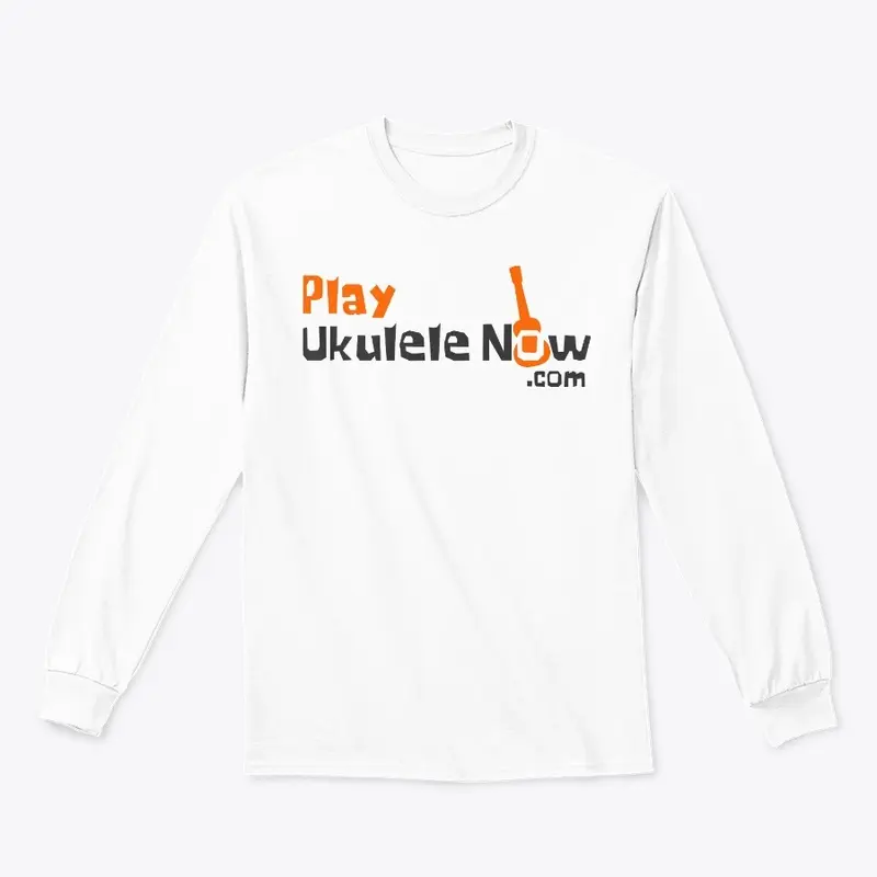 Play Ukulele NOW White Logo Tee