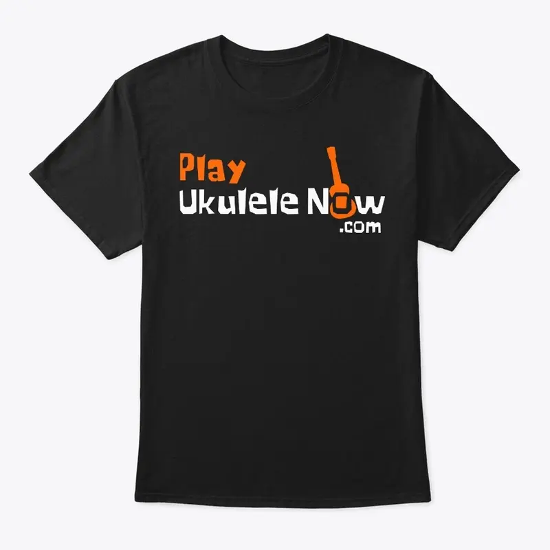 Play Ukulele Now Black Logo Tee