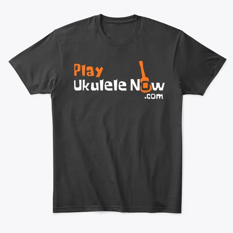 Play Ukulele Now Black Logo Tee