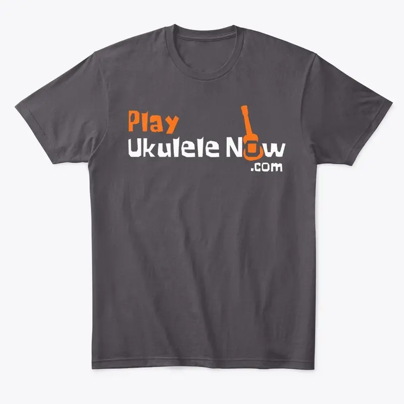 Play Ukulele Now Grey Logo Tee