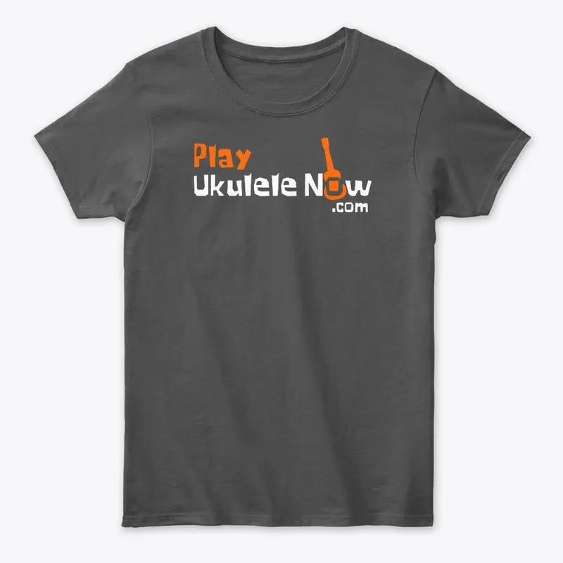 Play Ukulele Now Grey Logo Tee