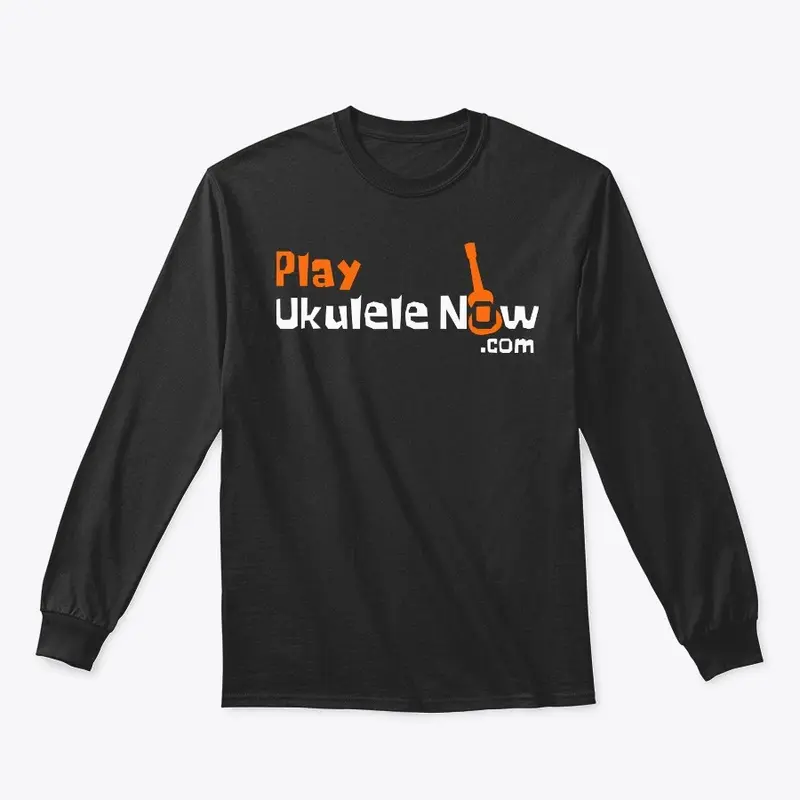 Play Ukulele Now Black Logo Tee